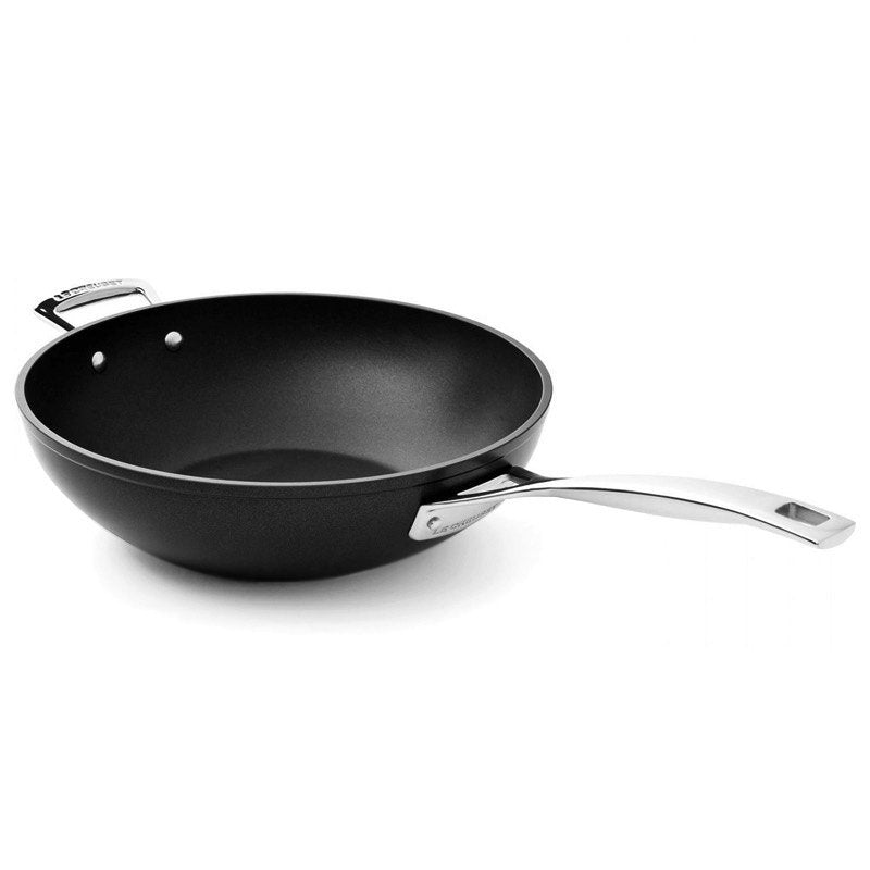 Les Forgées Wok Antiaderente In Alluminio Con Manico