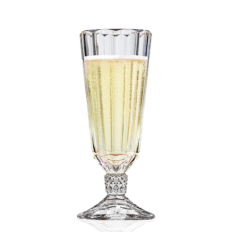 14 cl - Opera Calice Flute in Vetro - Set 4 Pezzi