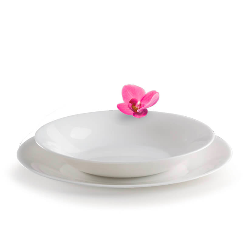 White Moon Servizio Piatti In Vetro Opale - Set 12 Pz