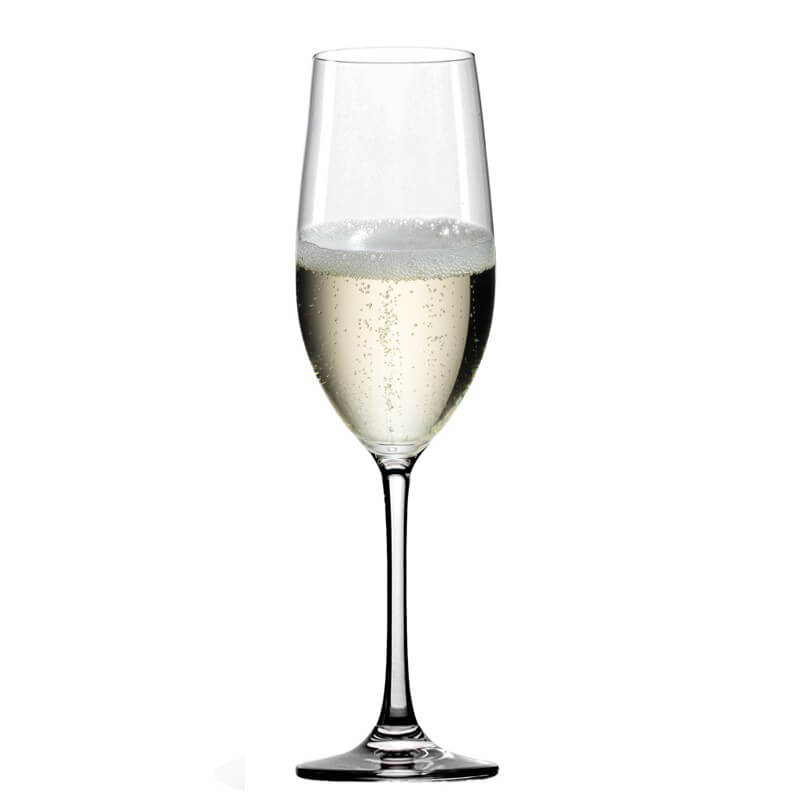 24 cl - Classic Long Life Calice Flute in Vetro - Set 6 Pezzi