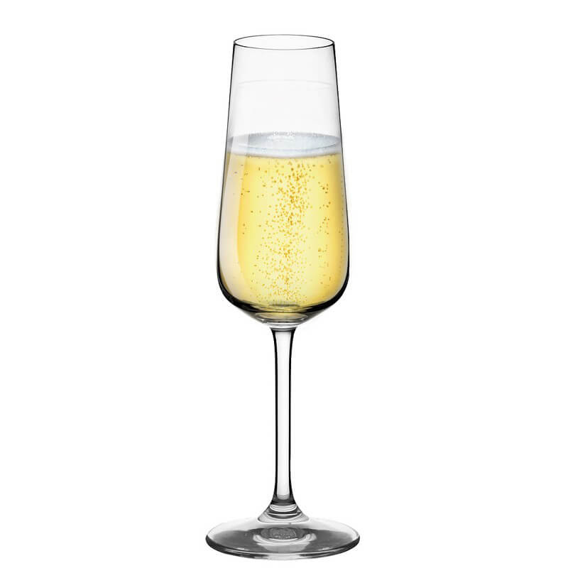 25 cl - Ovid Calice Flute in Vetro - Set 4 Pezzi