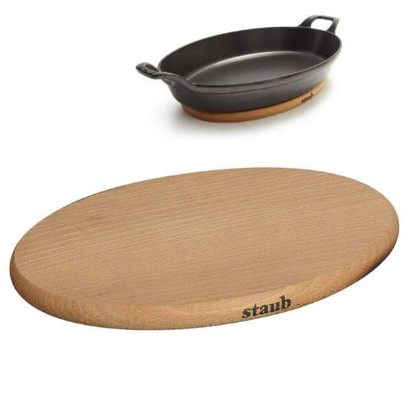29x20 cm - Sottopentola Magnetico Ovale In Legno