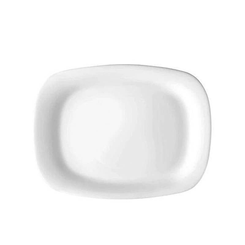 33 cm - Grangusto Piatto Bistecca In Vetro Opale Temperato - Set 6 Pz