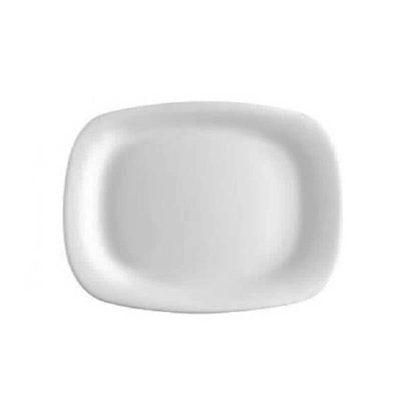 28 cm - Grangusto Piatto Portata In Vetro Opale Temperato - Set 6 Pz