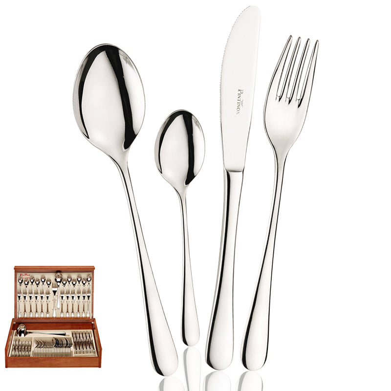Hotel Servizio Posate In Acciaio Inox - Set 75 Pz