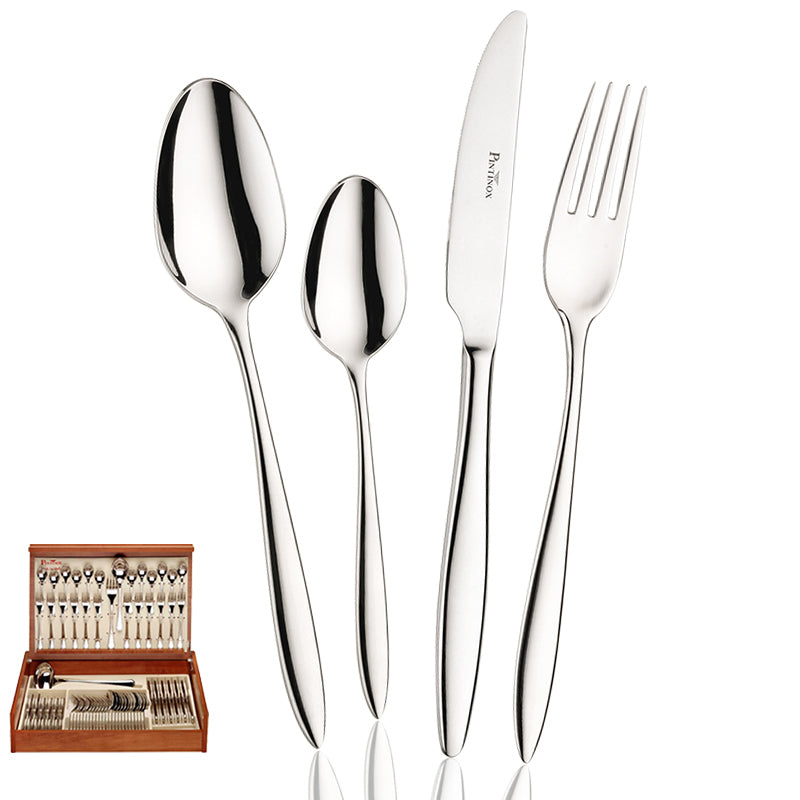 Romanino Servizio Posate In Acciaio Inox - Set 75 Pz