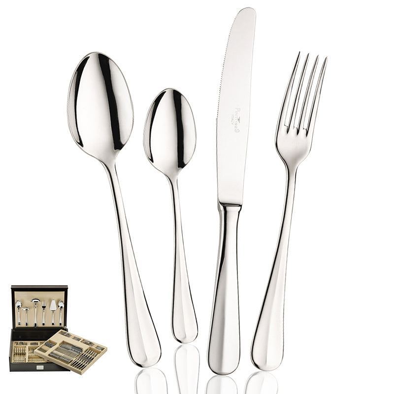 Baguette Servizio Posate In Acciaio Inox - Set 126 Pz