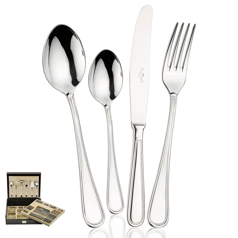Byron Servizio Posate In Acciaio Inox - Set 126 Pz