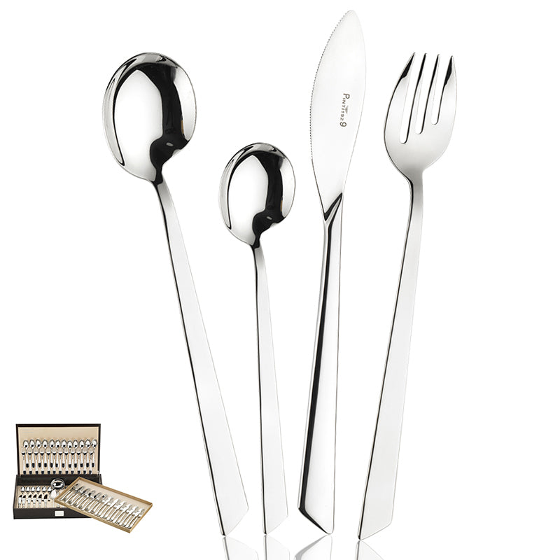 Euclide Servizio Posate In Acciaio Inox - Set 75 Pz