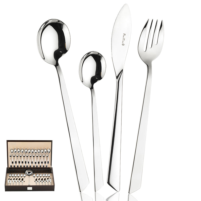 Euclide Servizio Posate In Acciaio Inox - Set 49 Pz