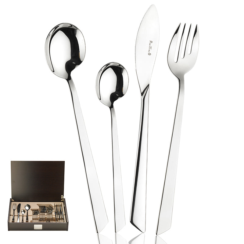 Euclide Servizio Posate In Acciaio Inox - Set 24 Pz