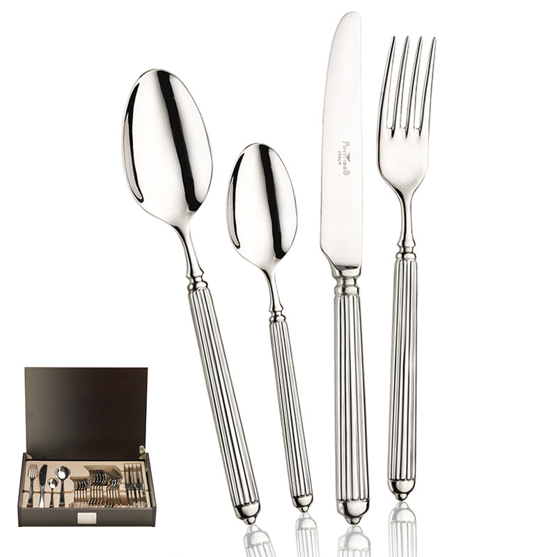 Ellade Servizio Posate In Acciaio Inox Forgiato - Set 24 Pz