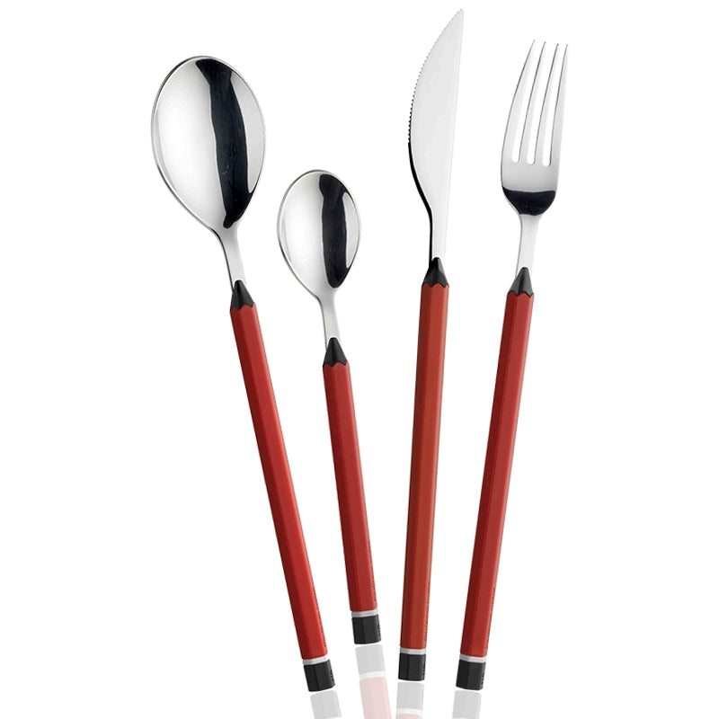 Matite Servizio Posate In Acciaio Inox - Set 24 Pz