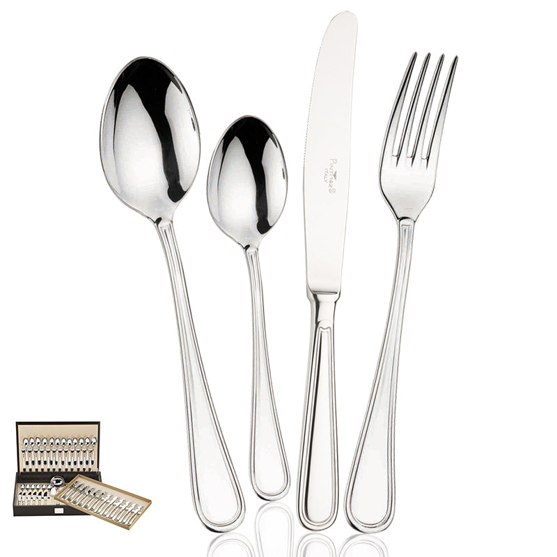 Byron Servizio Posate In Acciaio Inox - Set 75 Pz
