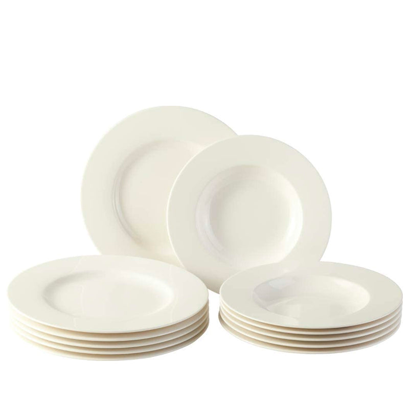 Vivo Basic Servizio Piatti In Porcellana - Set 12 Pz