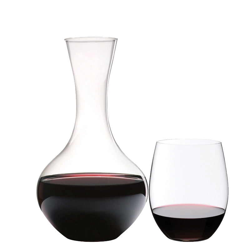 O Gift Set Bicchieri Vino e Decanter Cabernet Merlot in Vetro - Set 5 Pezzi