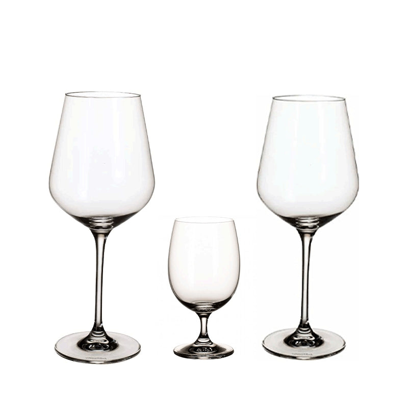 La Divina Set Calici Vino e Flute in Vetro - Set 12 Pezzi