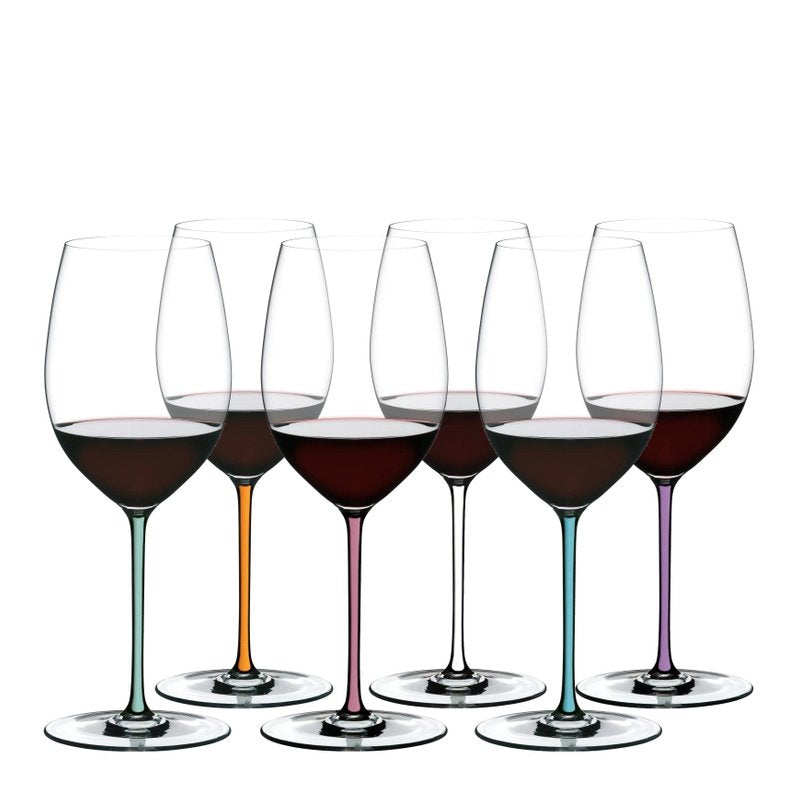 62.5 cl - Fatto A Mano Calice Degustazione Cabernet Merlot in Vetro - Set 6 Pezzi